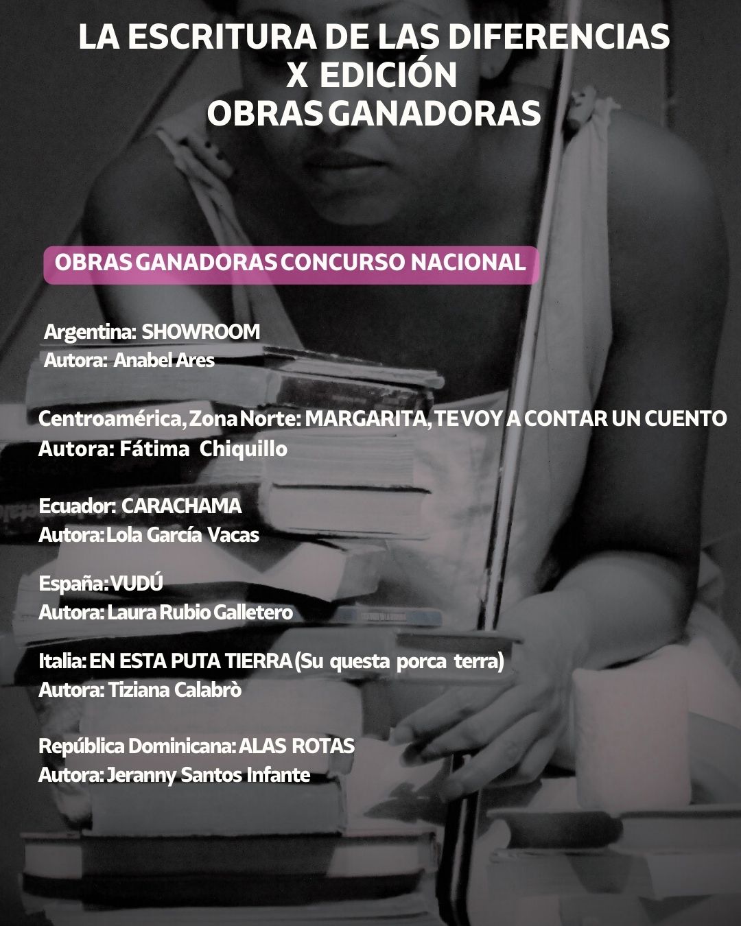 Obras Ganadoras Concurso Nacional La Escritura de las diferencias 2025-2026 Obras Ganadoras Concurso Nacional La Escritura de las diferencias 2025-2026